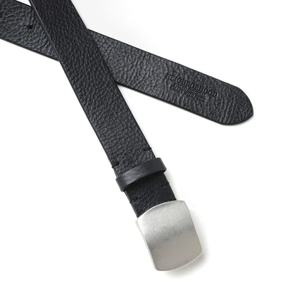 Leather Belt Wide Black