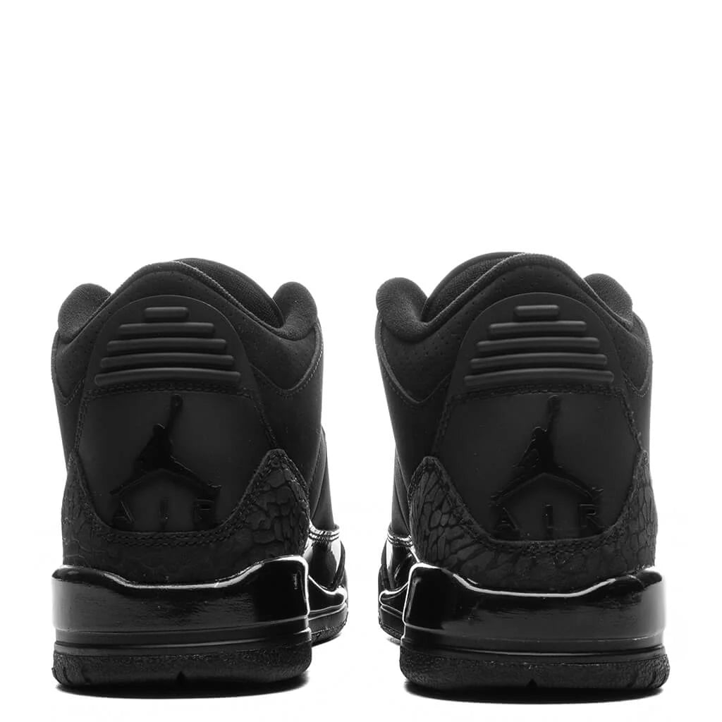 Air Jordan 3 Retro Black Cat GS Black Dark Charcoal White