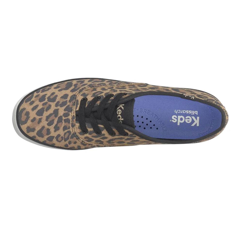Champion Leopard Suede Lace Up Sneakers