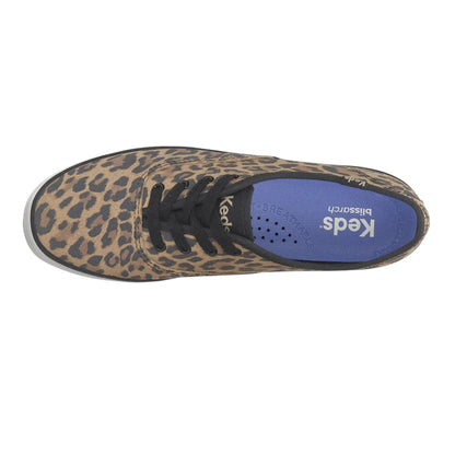 Champion Leopard Suede Lace Up Sneakers