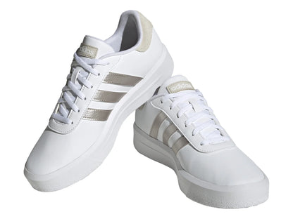 Tenis Adidas Court Platform Blanco y Dorado para Mujer