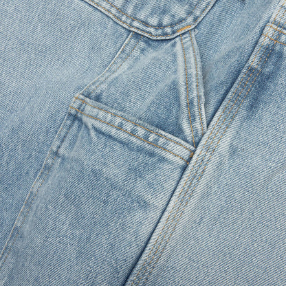 OG Double Knee Short Blue Heavy Worn Bleached