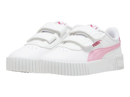 Tenis PUMA Carina 20 V Blanco y Rosa para Niña