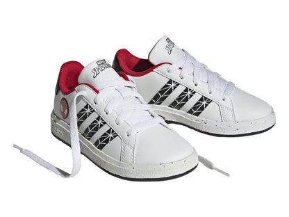 Tenis Adidas Grand Court Spider Man Blanco para Niño
