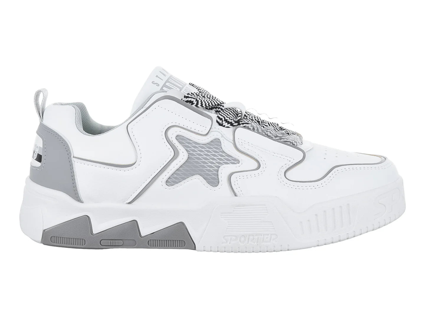 Tenis ZAEM Blanco y Gris para Hombre