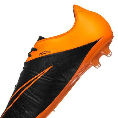 Nike Hypervenom Phinish Leather FG Firm Ground Soccer Cleats Black Total Orange
