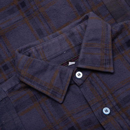 Flannel Shirt 7 Cuts Shirt Over Dye Purple