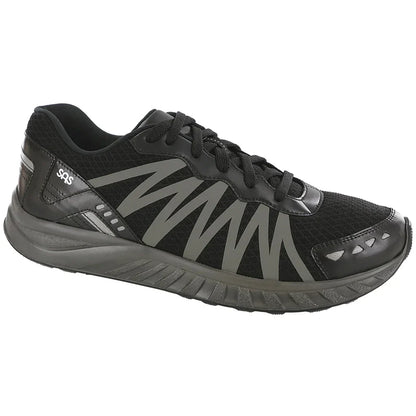 Men's Pursuit Lace Up Sneaker in Black/Gray