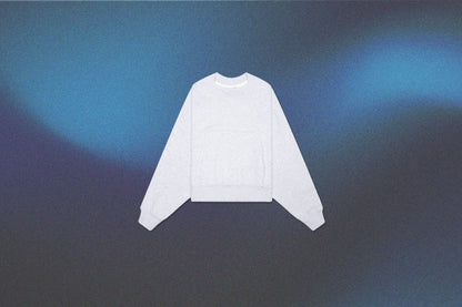 Adidas x Bad Bunny Heavy Crew Neck Hooded Balaclava Sweatshirt Light Grey Heather