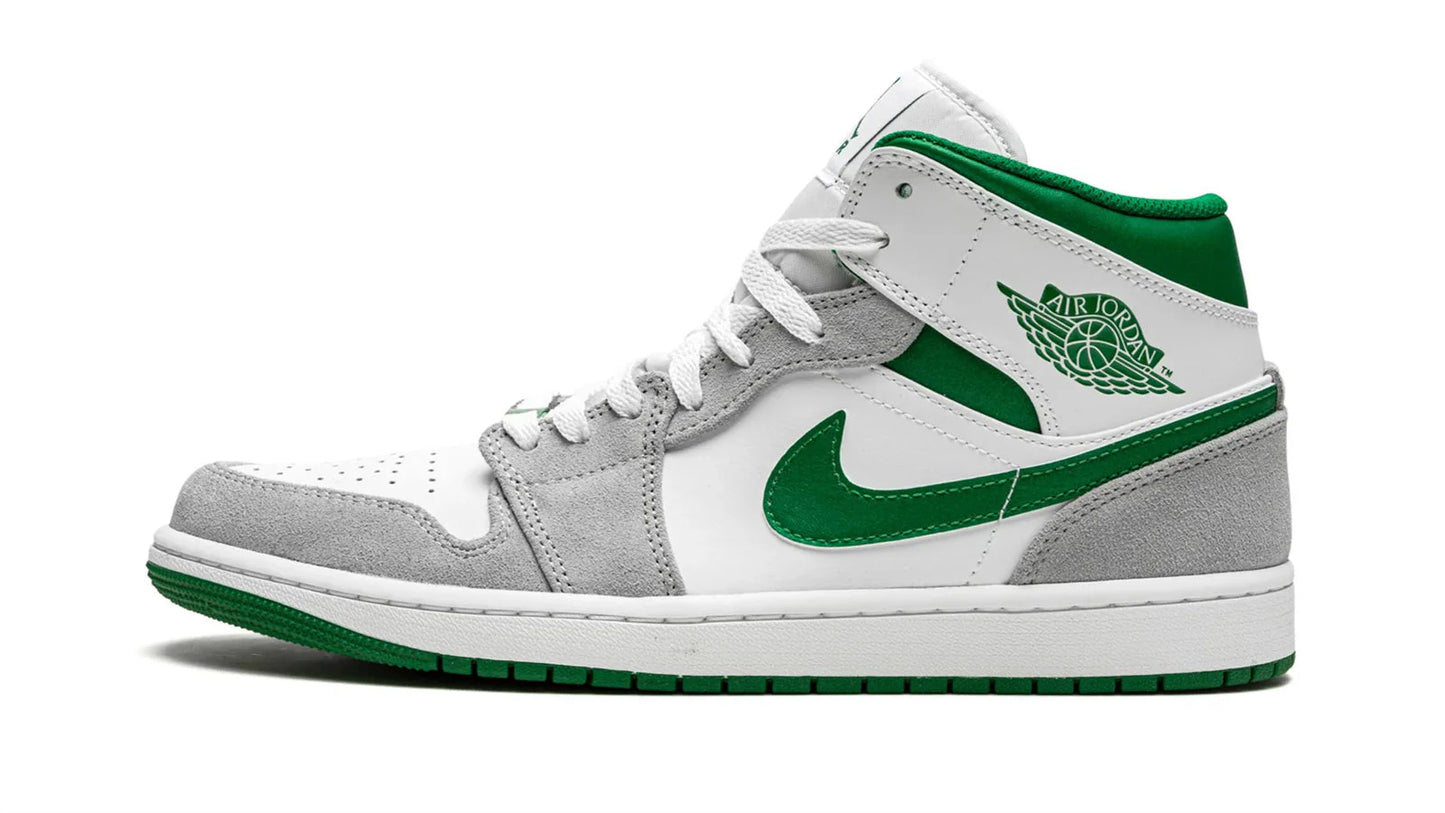 Air Jordan 1 MID SE Grey Pine Green White