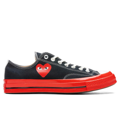 Converse x Comme Des Garcons PLAY All Star Chuck 70 Ox Red Sole Black
