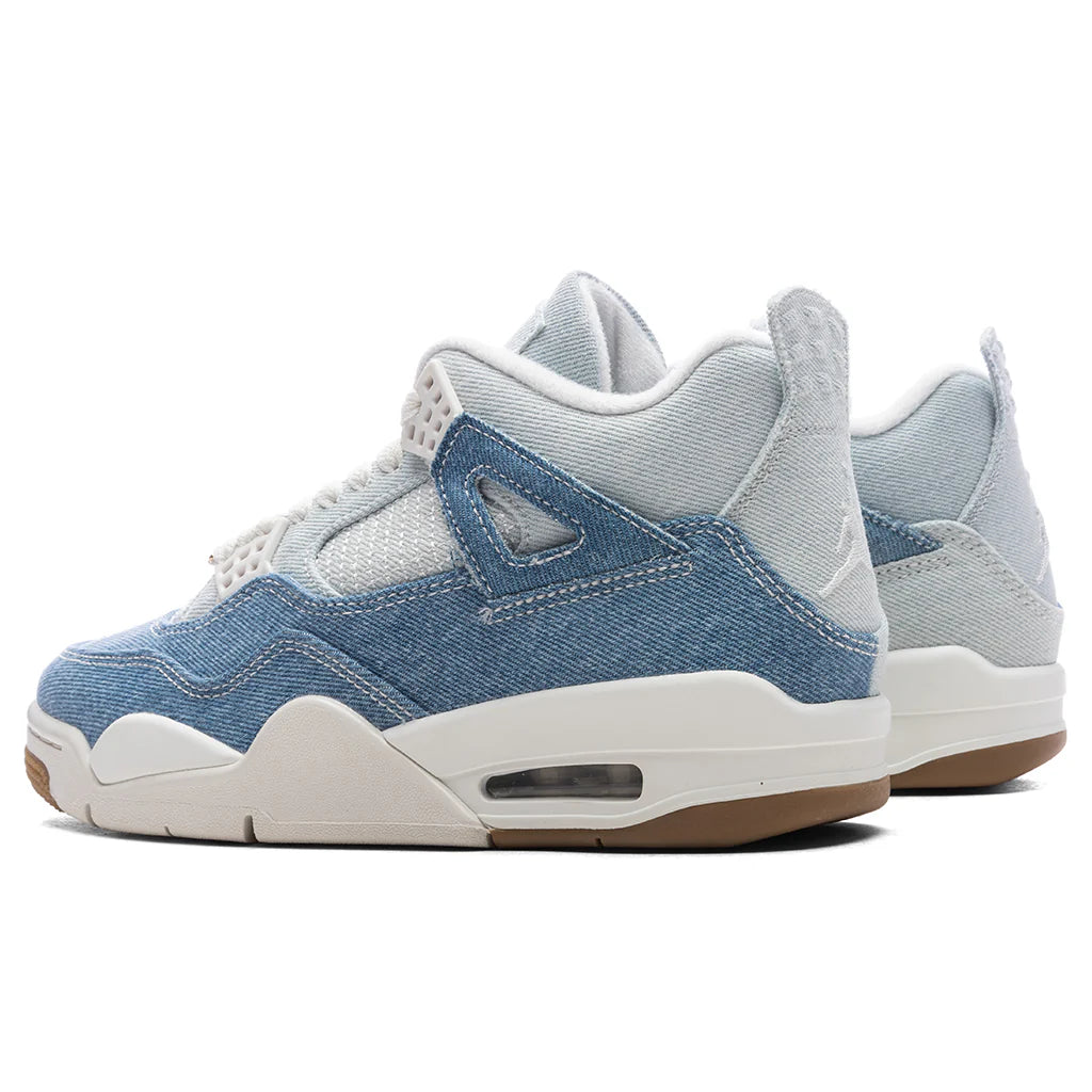 Womens Air Jordan 4 Retro Tex Worn Blue Sail Gum Light Brown Worn Blue