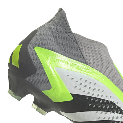 adidas Predator Accuracy FG Firm Ground Cleats White Black Lucid Lemon
