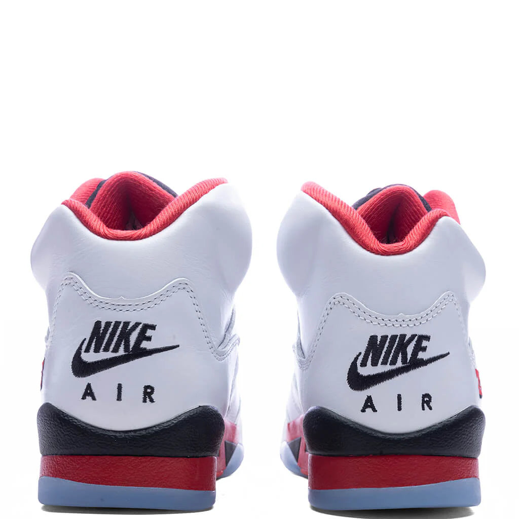 Air Jordan 5 Retro OG Fire Red Black Tongue GS White Fire Red Black