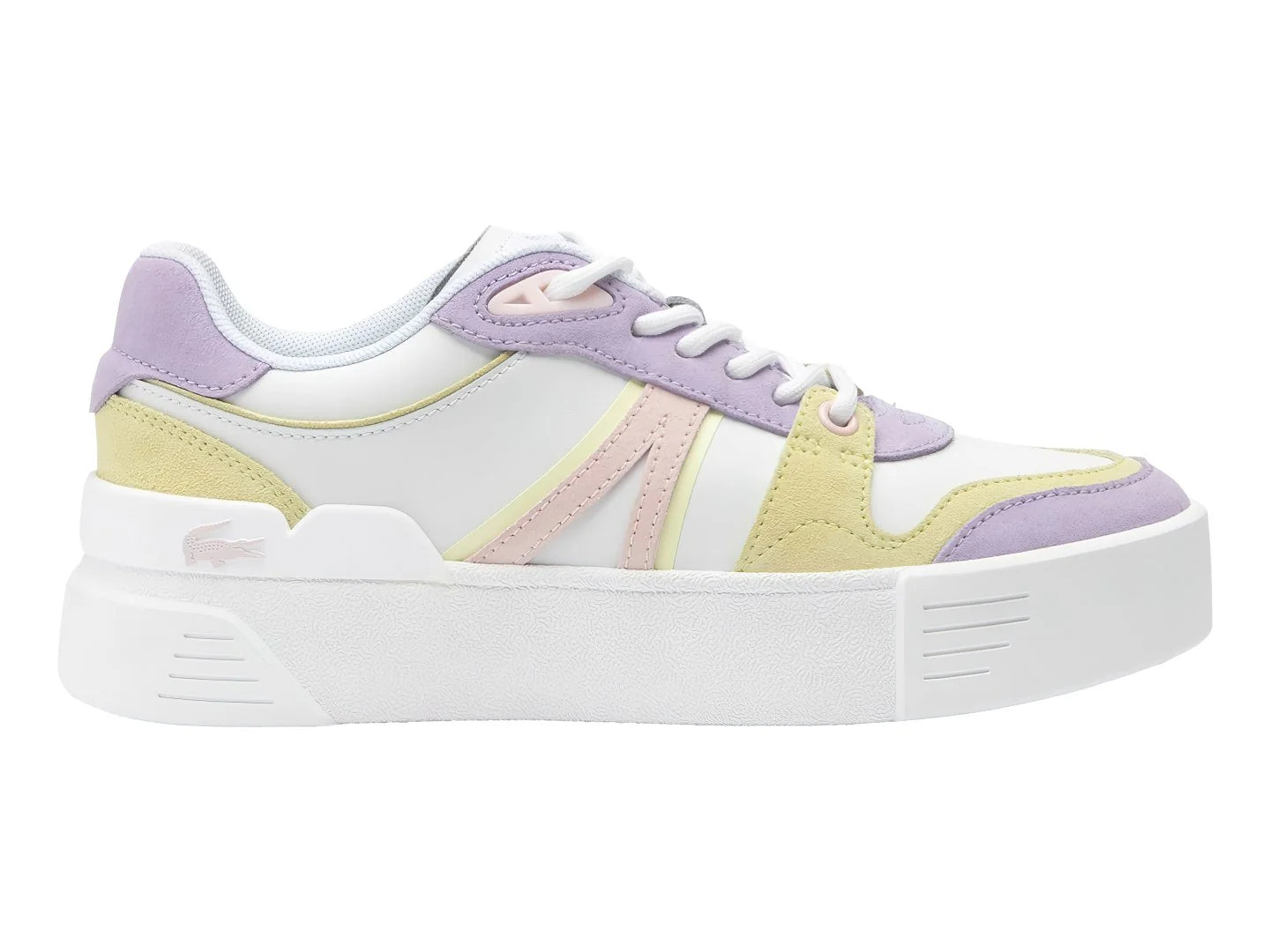 Tenis Lacoste L002 Evo Blanco y Rosa para Mujer