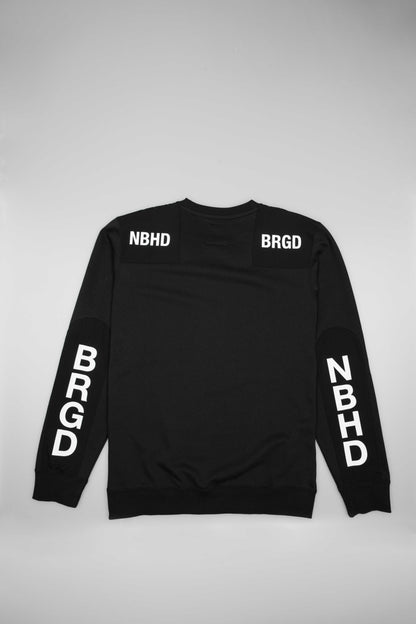 Neighborhood Commander Mens Sweater Black White