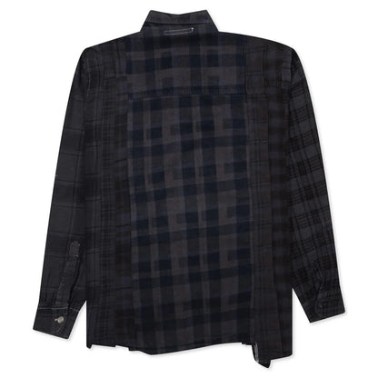 Flannel Shirt 7 Cuts Shirt Over Dye Purple