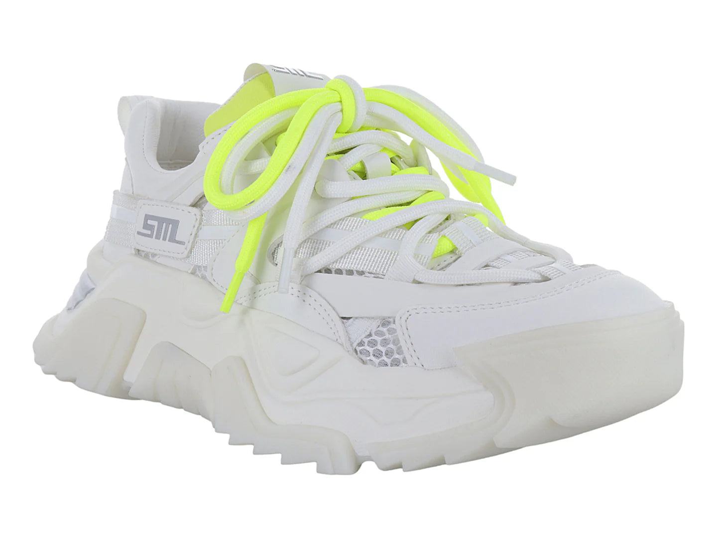 Tenis Steve Madden Blanco y Plata para Mujer