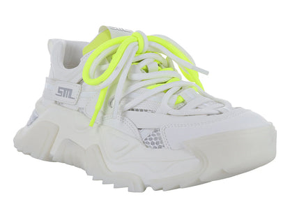 Tenis Steve Madden Blanco y Plata para Mujer
