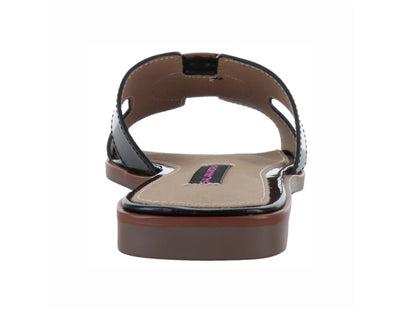 Sandalias Salamandra de Charol Negro para Mujer