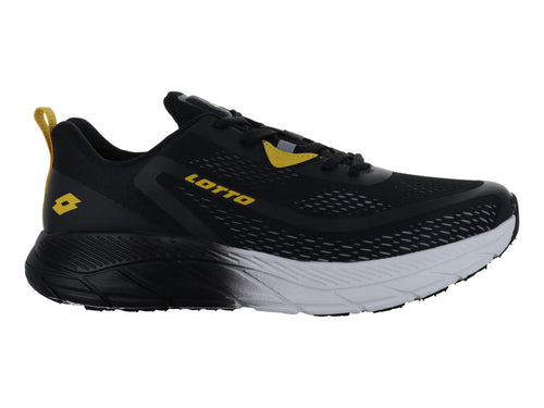 Tenis Lotto Alonzo Negro con Amarillo para Hombre