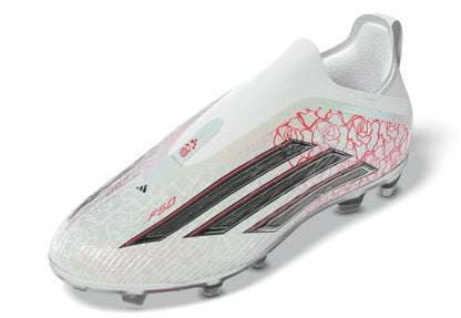 adidas F50 Elite Laceless FG Firm Ground Youth Soccer Cleats White Black Red