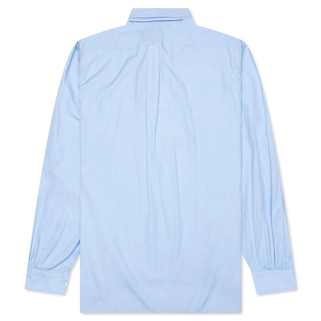 Double Regular Collar Shirt Sax Blue