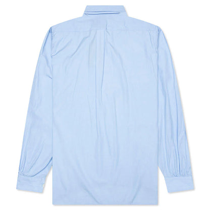 Double Regular Collar Shirt Sax Blue