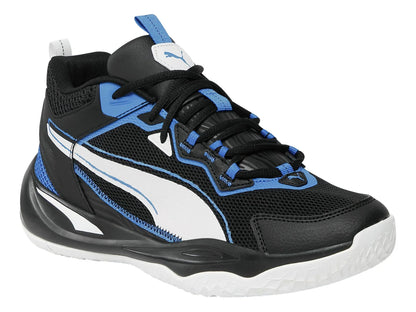 Tenis PUMA Playmaker 2023 Negro Blanco y Azul para Hombre