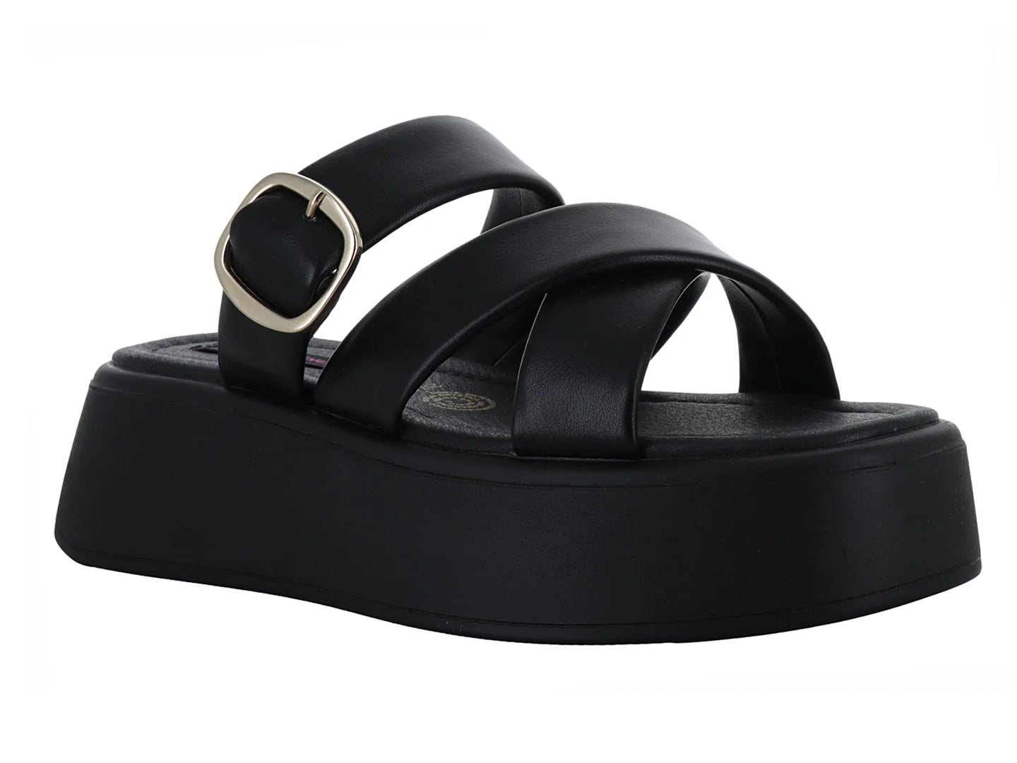 Sandalias Salamandra Negro Plataforma para Mujer