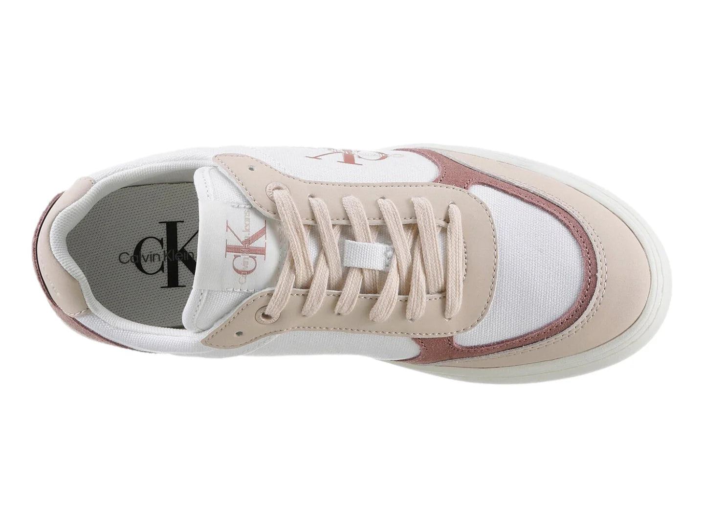 Tenis Calvin Klein Blanco y Rosa para Mujer