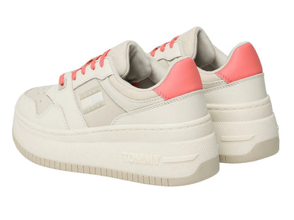 Tenis Tommy Hilfiger Retro Basket Flatform Blanco para Mujer