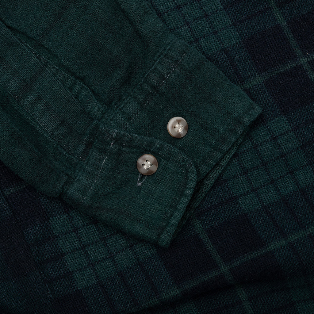 Over Dye 7 Cuts Wide Shirt Green