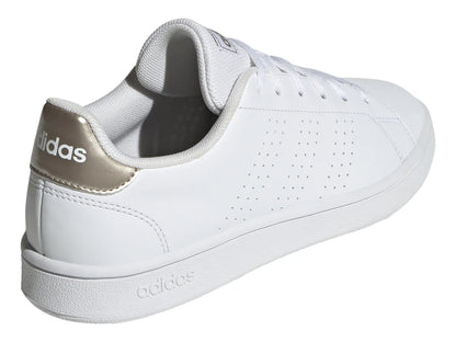 Tenis Adidas Advantage Base Blancos y Champagne para Mujer