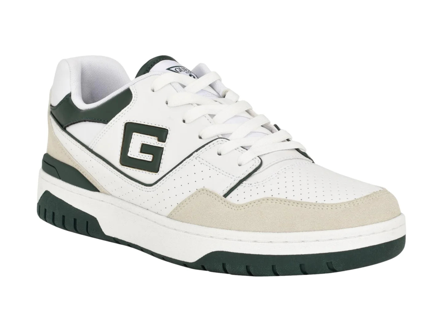 Tenis Guess Blanco y Verde para Hombre