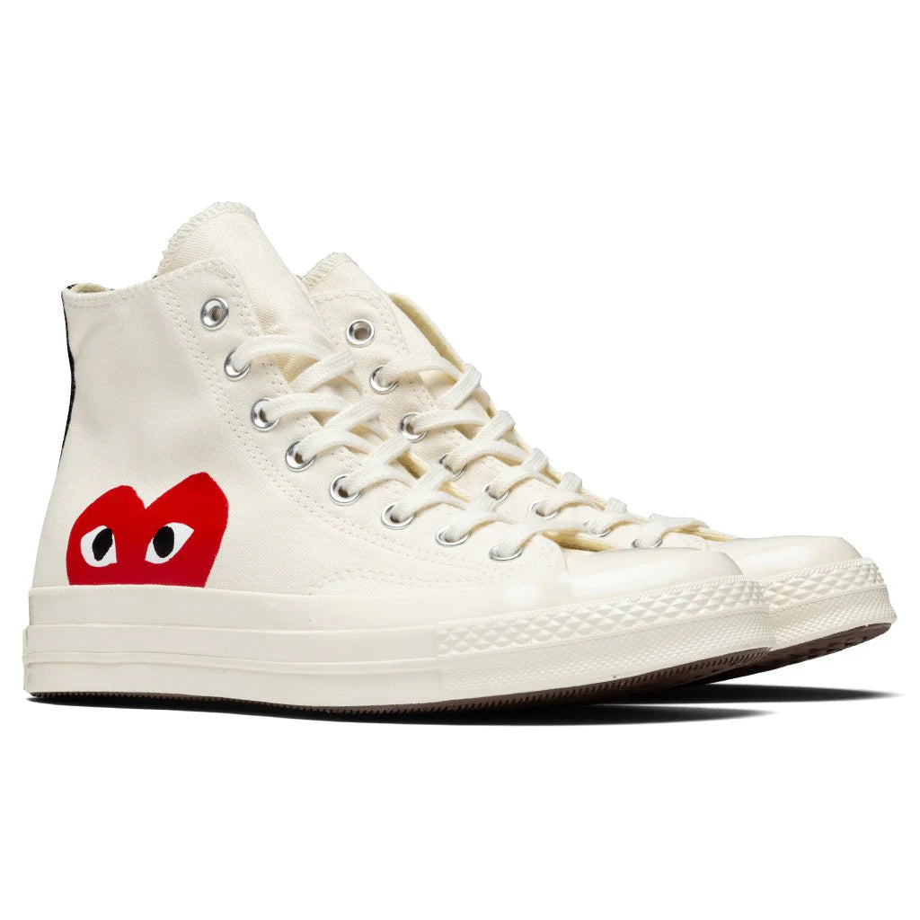 Converse x Comme Des Garcons PLAY All Star Chuck 70 Hi White