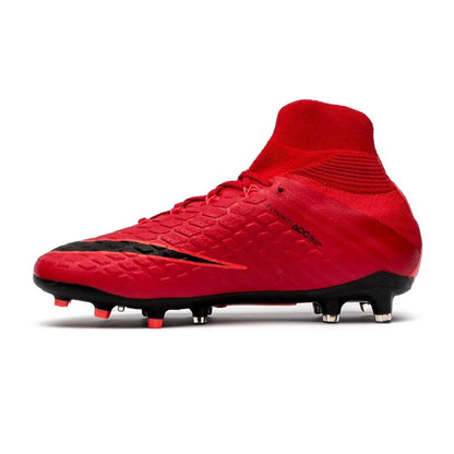 Nike Kids Jr Hypervenom Phantom III Dynamic Fit FG Firm Ground Soccer Cleats Red Black Crimson