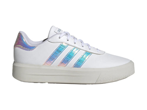 Tenis Adidas Court Platform Blanco y Rosa para Mujer