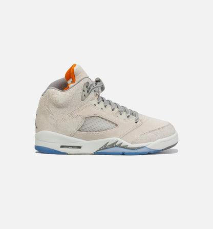 Air Jordan 5 Retro SE Craft Grade School Lifestyle Shoe Beige Grey Free Shipping