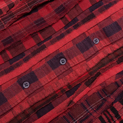 Over Dyed Ribbon Shirt Red