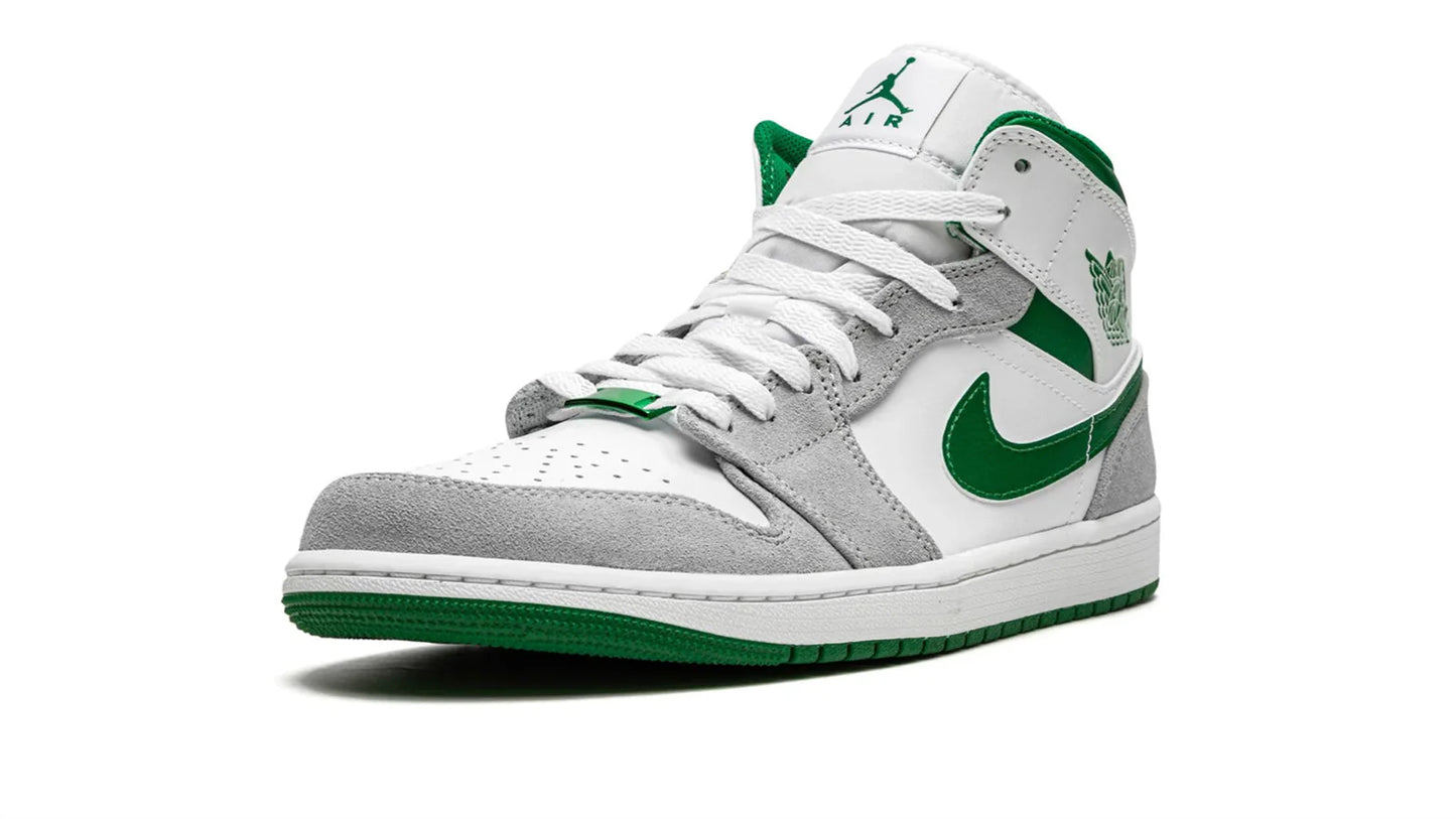 Air Jordan 1 MID SE Grey Pine Green White