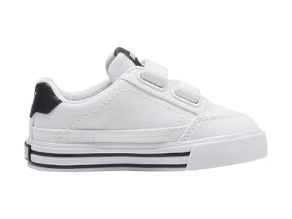 Tenis PUMA Court Classic Vulc Blanco y Negro para Niño