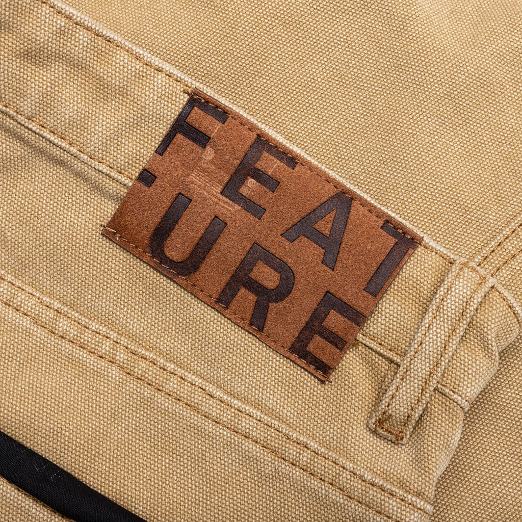 Ryan Double Knee Shorts Washed Brown