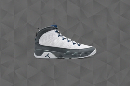 Air Jordan 9 Retro Flint Grey White French Blue Flint Grey