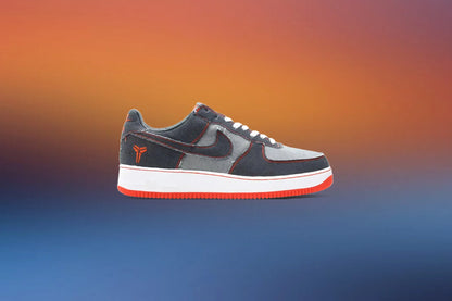 Nike x Kobe Bryant Air Force 1 Low Denim Obsidian Safety Orange White