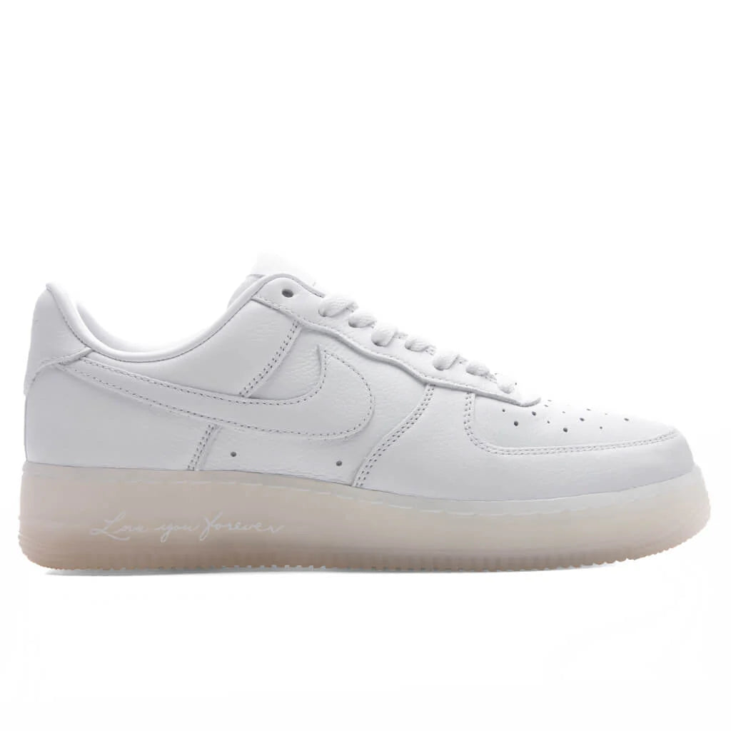 Nike x NOCTA Certified Lover Boy Air Force 1 Low White Cobalt Tint Metallic Silver