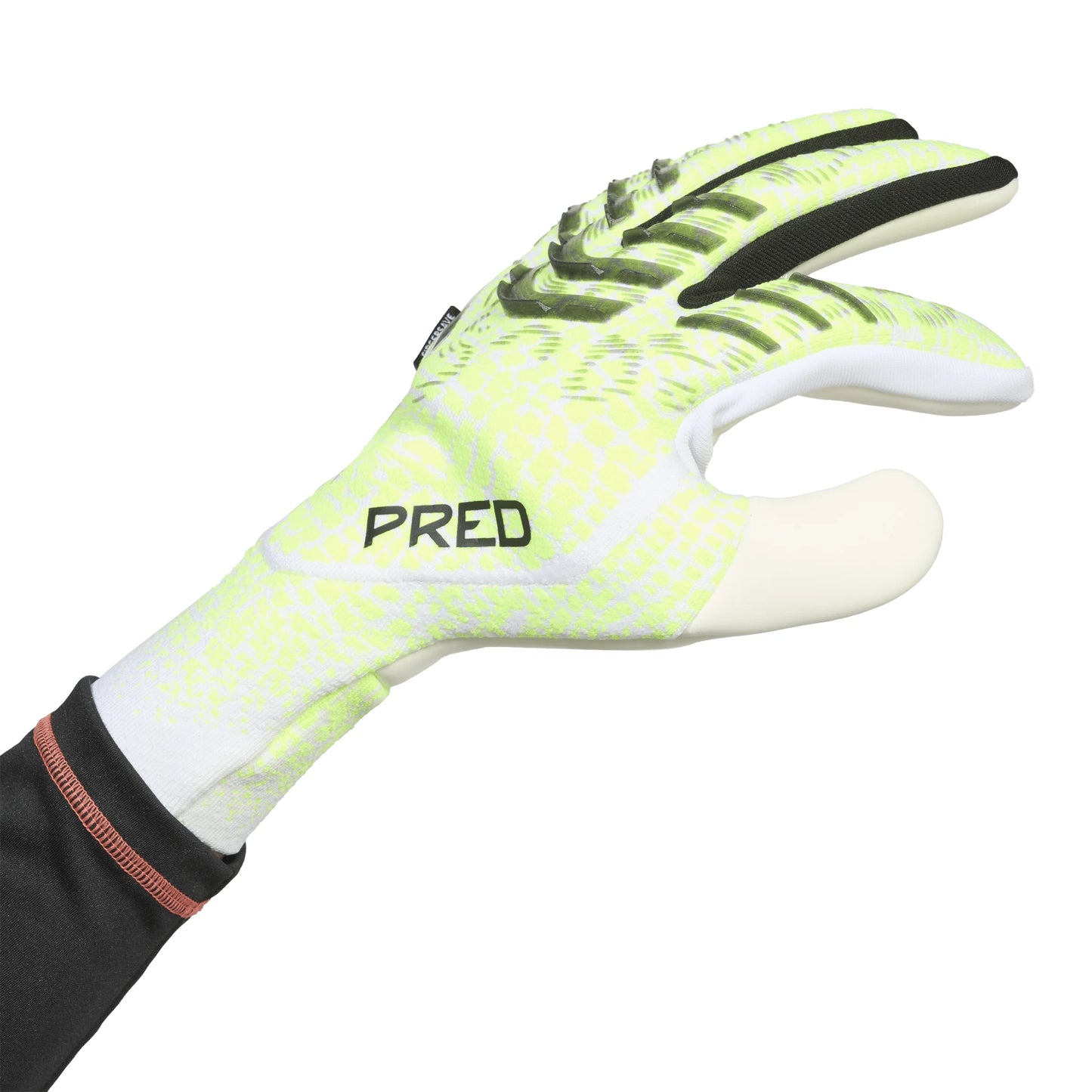 adidas Predator Pro Fingersave Goalkeeper Gloves Lemon White Black