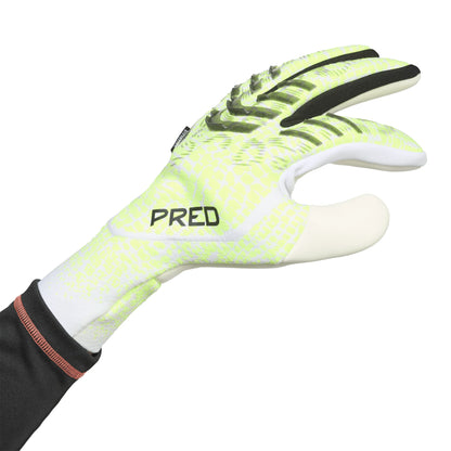 adidas Predator Pro Fingersave Goalkeeper Gloves Lemon White Black