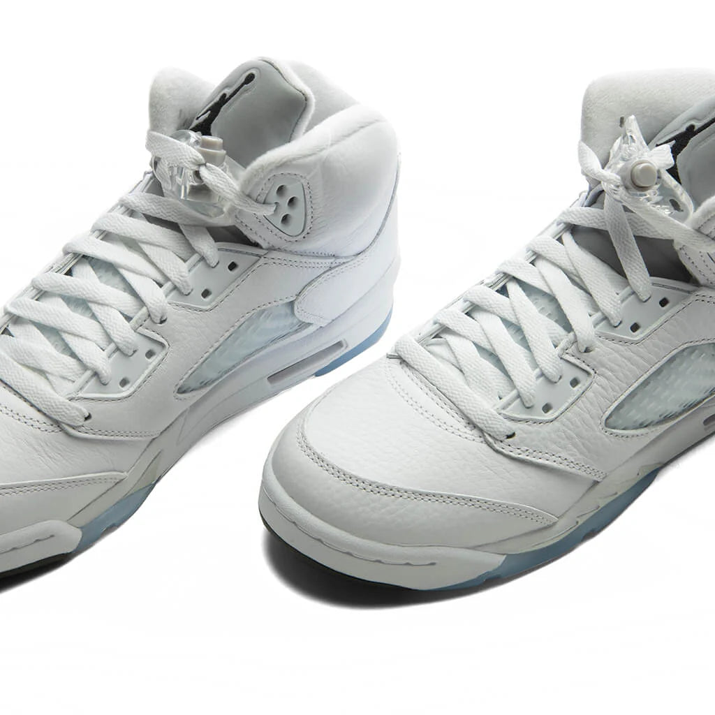 Air Jordan 5 Retro White Metallic GS White Black Metallic Silver