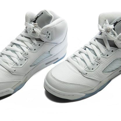 Air Jordan 5 Retro White Metallic GS White Black Metallic Silver
